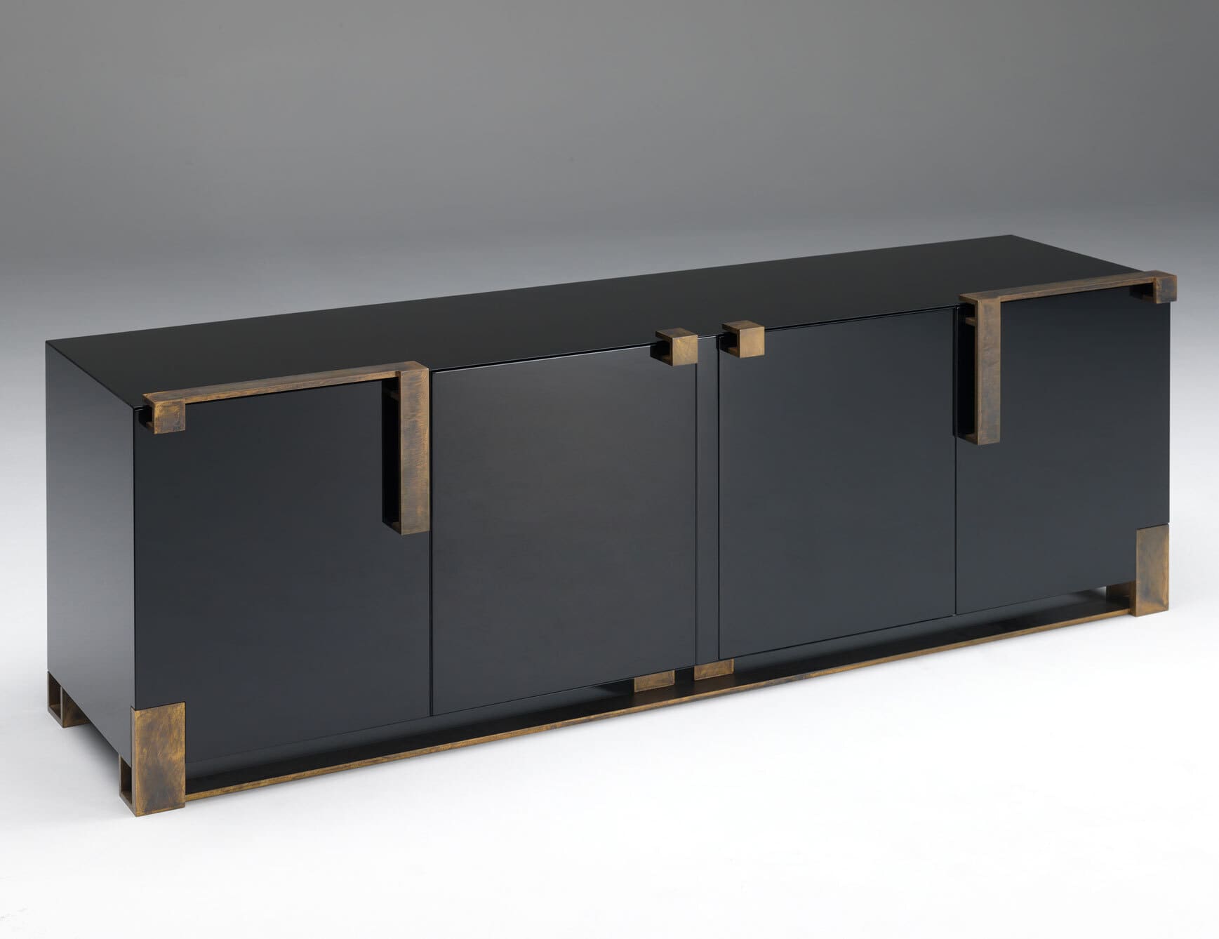 Black And Gold Cabinet 